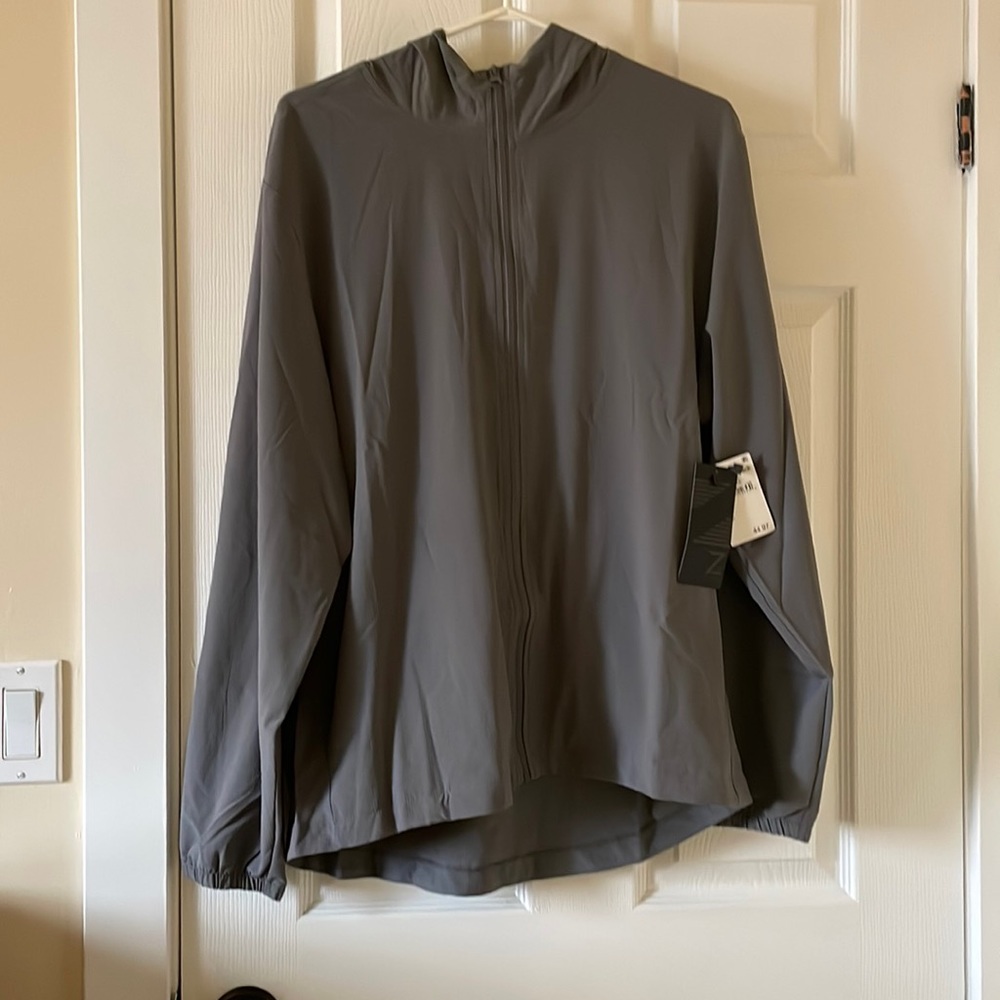 Zella tech Grey workout hoodie running exercise